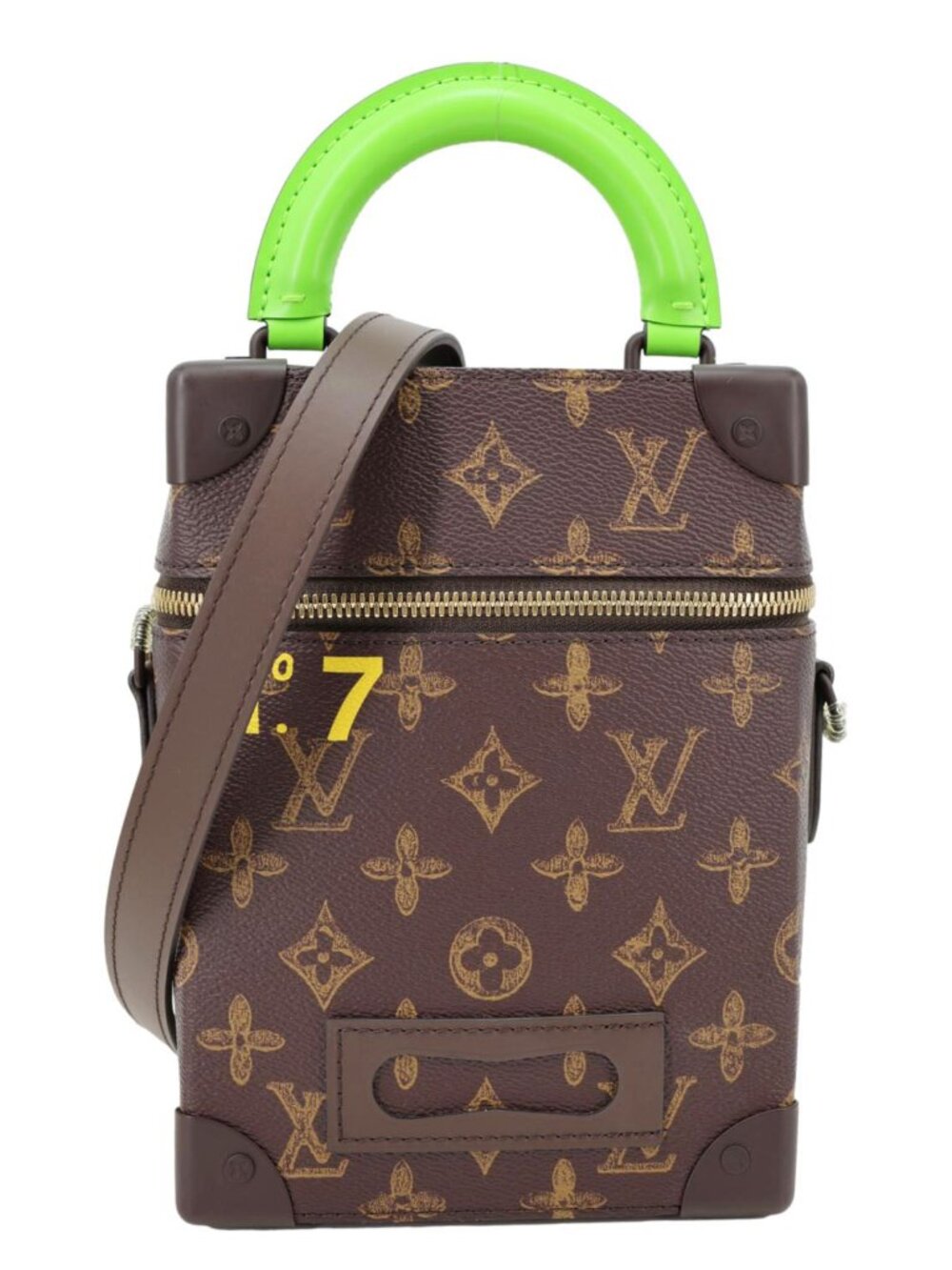 Louis Vuitton  Virgil Abloh N°7 Vertical Box Monogram Canvas Trunk Shoulder Bag